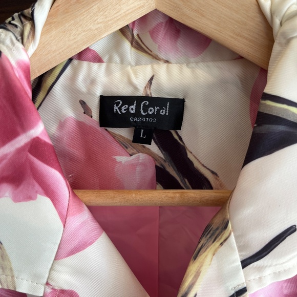 Red Coral floral jacket - Picture 2 of 4